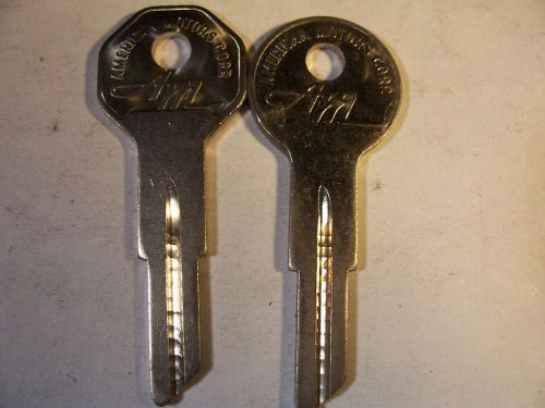 2 oem set amc  american motoes  briggs  1951 to 1969 key blank  uncut locksmith for sale