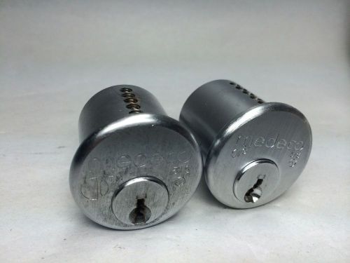 Medeco Two Rim Cylinders in 26D Unknown Keyway, No Keys - Locksmith