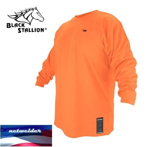 Black stallion fr cotton t-shirt - safety orange long sleeve ftl6-ora - xl for sale