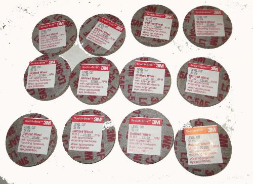 12 New 3M Scotch Brite 2&#034;x1/4&#034;x1/4&#034; Aluminum Oxide Finishing Polishing Wheels