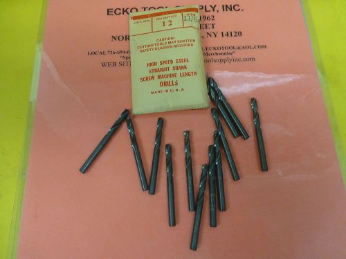 SCREW MACHINE DRILL 11/64&#034; HIGH SPED 135 SPLIT PT BLACK OX NEW USA 12 PCS $4.86