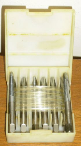 Eight 1/4 - 20 Taps Plug Style Spiral Point HSS Chrome Clad Made in USA NEW