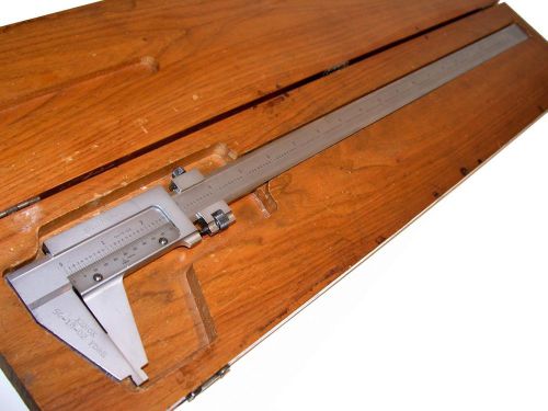 Scherr tumico 18&#034; inside/outside .001 vernier calipers no. 375-18 w/case for sale