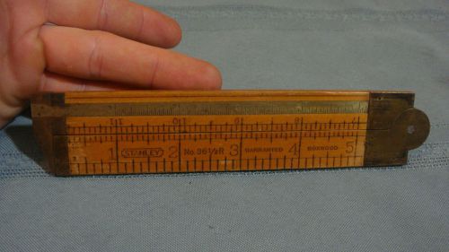 VINTAGE STANLEY BOXWOOD CALIPER FOLDING RULER #36 1/2 R