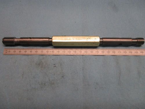 M14 X 2.0 6H DEEP HOLE METRIC THREAD PLUG GAGE 14.0 2 P.D.&#039;S = 12.701 &amp; 12.913MM