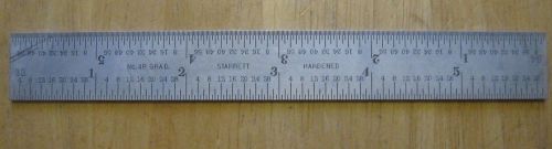 Starrett 6 inch slotted rule no. 4r grad. for sale