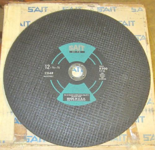 Box of 10, SAIT 12&#034; x 1/8&#034; x 7/8&#034;  Masonry Saw Blades made in USA, Never used