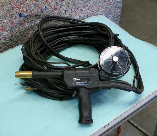 Miller spoolmatic 30a spool gun aluminum welding welder 50ft leads for sale