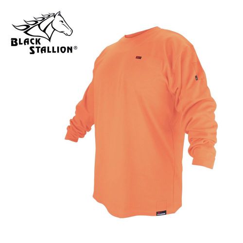 REVCO BLACK STALLION FR FLAME RESISTANT SAFETY ORANGE LS T SHIRT - FTL6-ORA  M