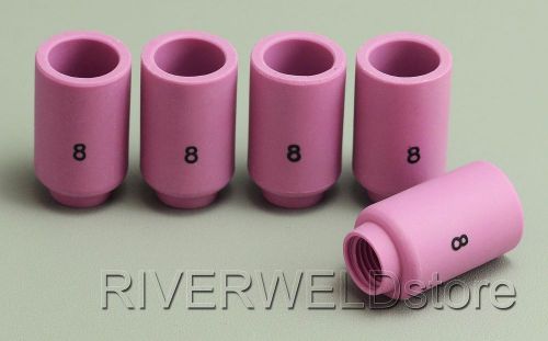 13N12 8# Alumina Nozzles Cups Fit TIG torch SR DB PTA WP 9 20 Series,  5PK