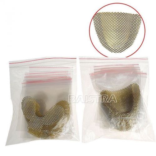 2 Packs Dental Impression Trays Upper + Lower Teeth Metal Net For Strengthen