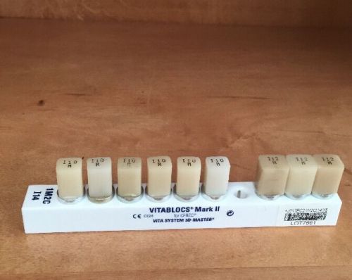 Vitablocs For Cerec- Nine Blocks Total-2 Notch-various Shades Size I12  &amp; I10