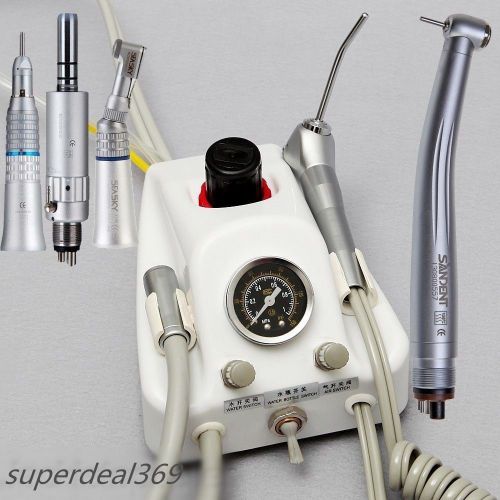 Dental Portable Turbine Unit Work w/ Compressor+ High Low Speed Handpiece 4 Hole