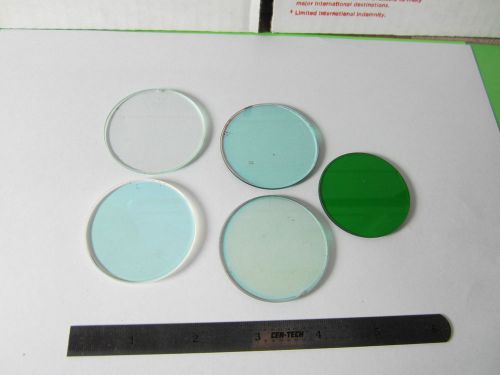 LOT 5 EA MICROSCOPE ILLUMINATOR FILTER LEITZ WETZLAR GERMANY ASSORTED BIN#B5-69