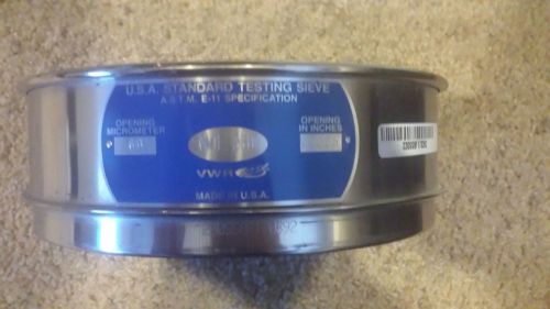 USA STANDARD TEST SIEVE , No. 230, 63 MICRON, SS 8&#034; DIAMETER