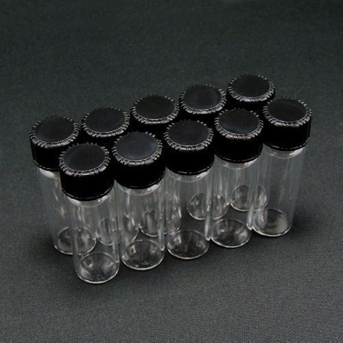 10x clear glass bottles vials screwcap 5ml for sale