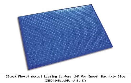 VWR Vwr Smooth Mat 4x10 Blue INS0410BLUVWR, Unit EA Lab Safety Unit