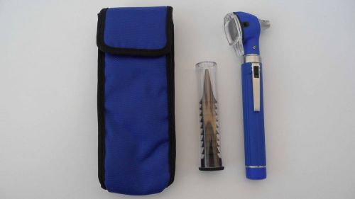 Blue color Fibre Optic Mini Otoscope Bright LED illuminated Bulb ZR-2005