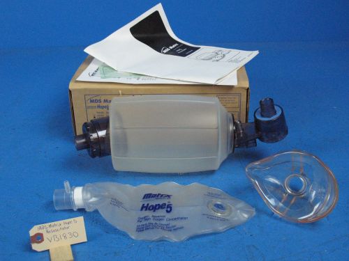 MDS Matrx Hope5 Hope 5 Resuscitator Oxygen Mask EMER EMT Dental