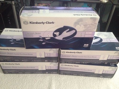 Lot OF 5 boxes of Kimberly-Clark Lavender Nitrile 250 Gloves Large KC100
