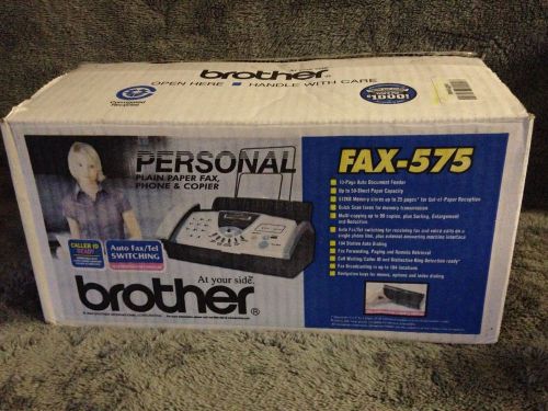 Brother personal plain paper fax, phone copier fax-575 new in box for sale