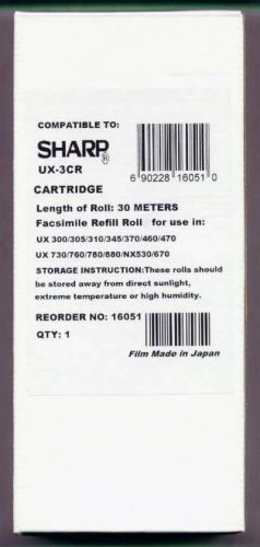 New UX-3CR Fax Cartridge for Sharp UX-355 UX-370 UX-460 UX-465L UX-470 UX-645L