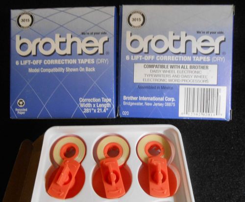 BROTHER LIFT-OFF CORRECTION TAPES (DRY) 3015 LOT OF 2 BOXES PLUS 3 EXTRA TAPES