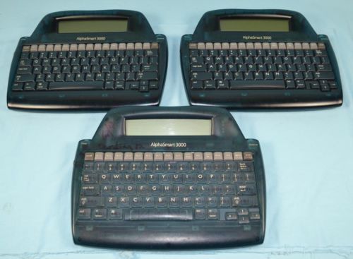 * Lot of Three AlphaSmart 3000 Portable Word Processors