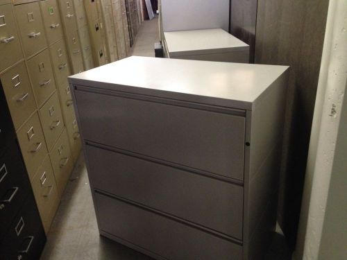 **3 drawer lateral size file cabinet by herman miller meridian w/lock &amp; key** for sale