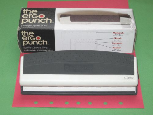 CLASSIC ~ Ergonomic ~ 7 HOLE PAPER PUNCH ~ Franklin Covey Planner ERGO Metal 616