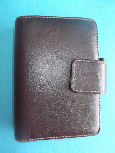 Dark Brown, Unbranded Planner. 6 x 4 inches