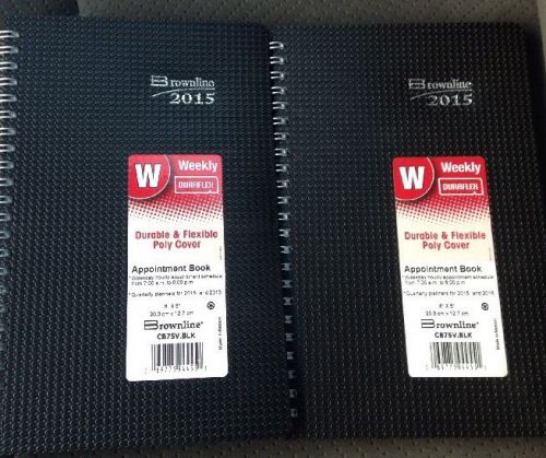 2 of a Rediform CB75VBLK Duraflex 2PPW Weekly Planner (2 Planners)