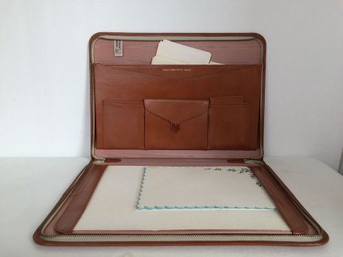 Vintage crosston tan leather office portfolio organizer for sale