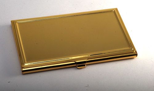 JUDITH LEIBER Gold Plated Brass Business/Credit Card Holder Case Signed NOS