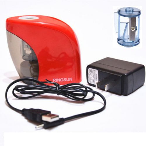 Red automatic electric switch home office school pencil sharpener tool + us plug for sale