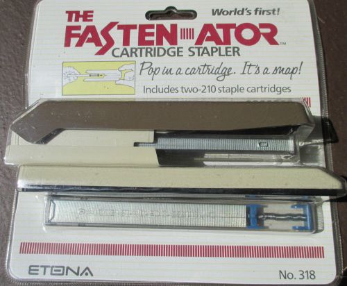 CARTIDGE STAPLER &#034;The Fasten=Ator&#034;  - Brown - NEW Sealed Package -