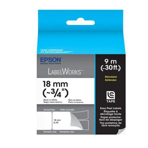 Epson LabelWorks LC-5WBN9 Standard LC Tape Cartridge, 3/4&#034; Black on White