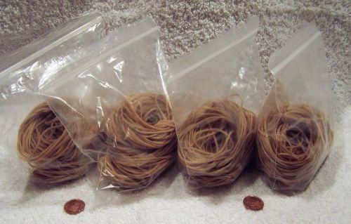 (4) BAGS OF 250 COMMON MULTI PURPOSE ELASTIC BANDS FOR OFFICE OR HOME:1000 TOTAL