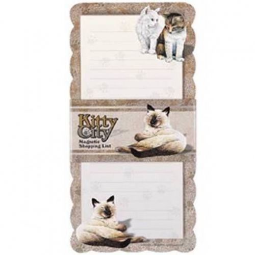 SALE! NEW! 5- 60 SHEET MAGNETIC NOTE PADS SHOPPING LISTS W/ CATS AND PAW PRINTS!
