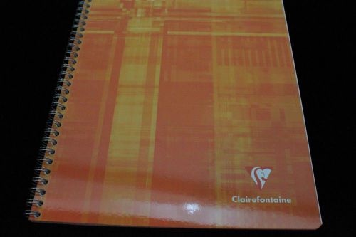 Clairefontaine wirebound notebook  8&#034; x 11&#034; graph orange for sale
