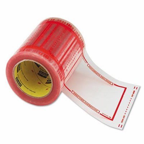 Scotch Pouch Tape, 5&#034; x 6&#034;, Clear w/Orange Border, 500/Roll (MMM82405)