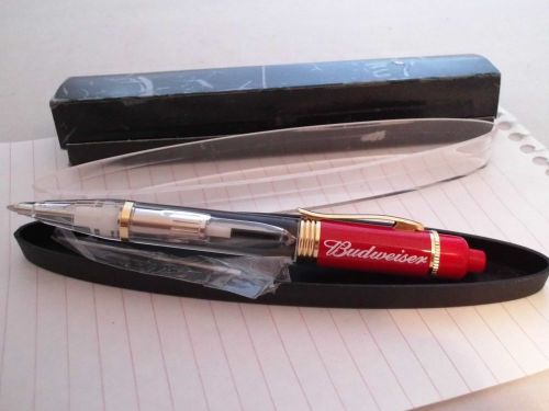 Budweiser Lighted Pen Red NIB