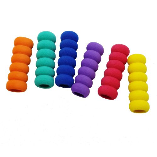 Pencil Grips Rubber Grips Pencil Pen Grips Classic Foam Ridged Grips 6 Pieces