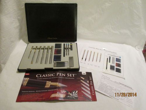 Jml classic pen set six writing instruments &amp; 66 piece refill set for sale