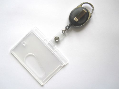 10x Ski-pass Holder incl. Case, Pass/ID/Card-Holder, Yoyo Holder, Black