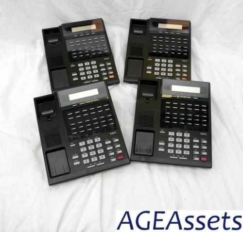 NEC TIE NITSUKO 124i 384i NEC 92763a 92763 28B LCD DISPLAY SYSTEM PHONES (LOT 4)