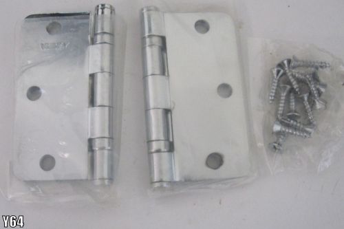 SET OF 2  3-1/2&#034; x 3-1/2&#034; x 1/4&#034; R US26 BB HINGE POLISHED CHROME &#039;GENERATION 4&#039;