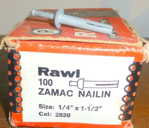 RAWL ZAMAC NAILIN,  1/4&#034; X 1 1/2&#034;