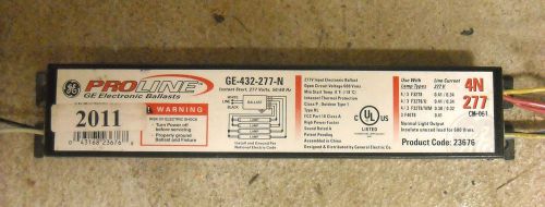 Ge proline ge432-277n 4 lamp electronic ballast 277v new for sale