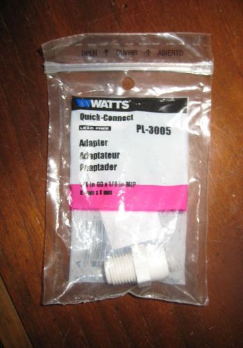 MALE ADAPT QC 1/4 in OD X 1/4 in MIP WATTS Push It Fittings PL-3005 048643201187